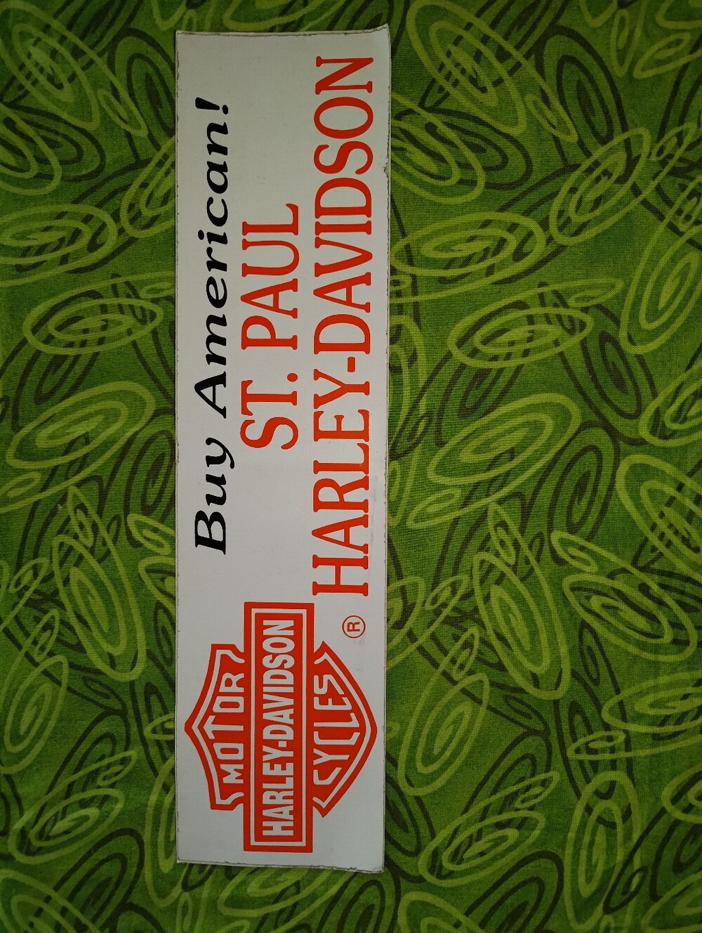Buy American! Harley Davidson Motorcycle St. Paul Sticker New